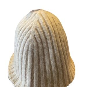 Target Cream Ribbed Knit Hat